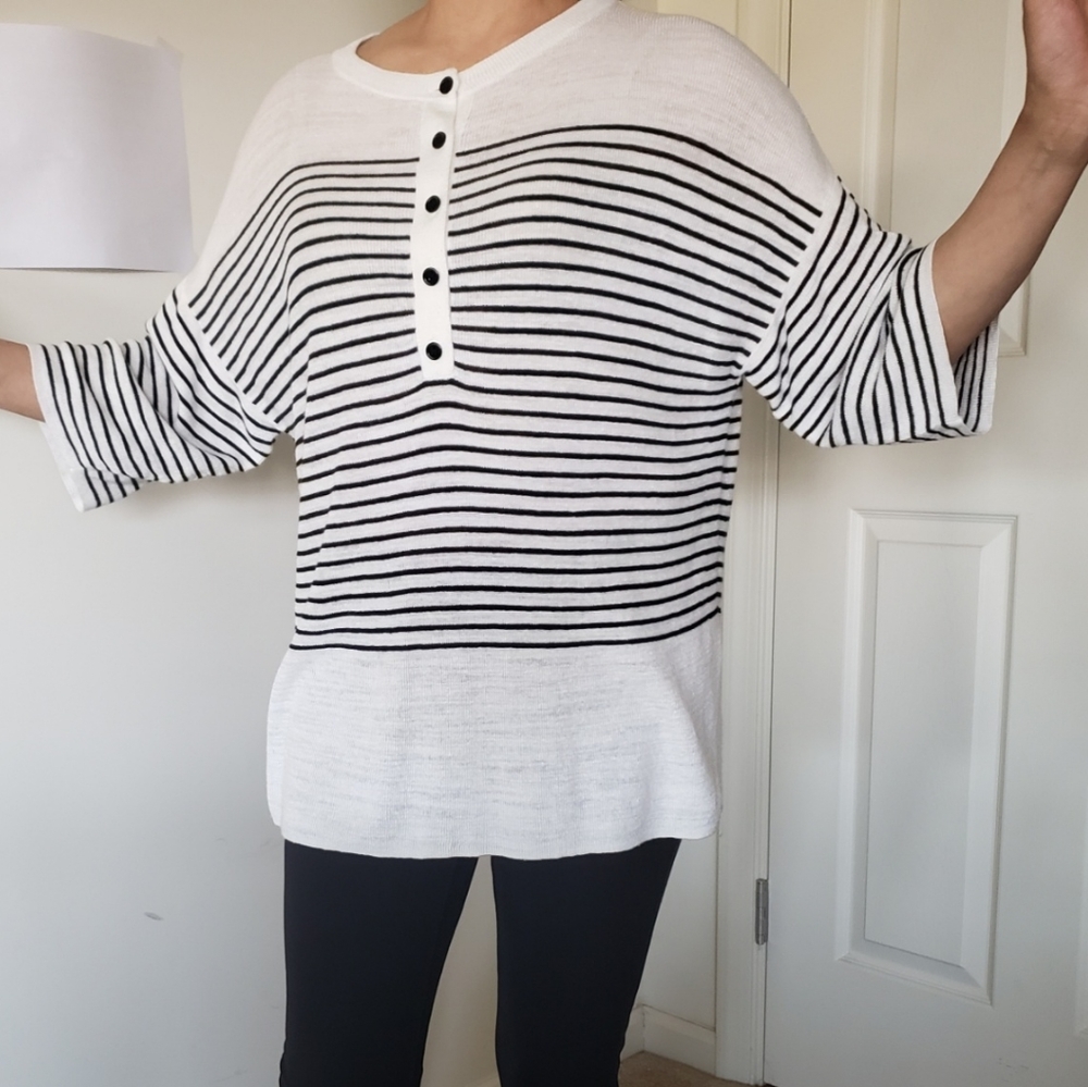 Theory oversized stripe shirt